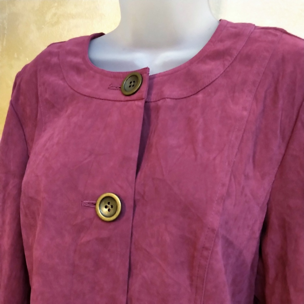 JM Collection Faux Suede Jacket EUC 12 - Picture 2 of 5